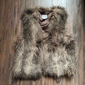 Club Monaco Faux Fur Vest - Brown